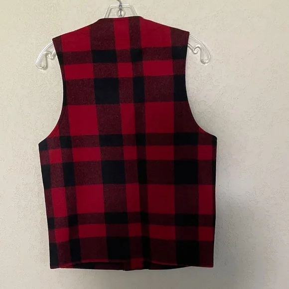 Filson NWT Vest 100% Wool Buffalo Plaid XS - Picture 5 of 7